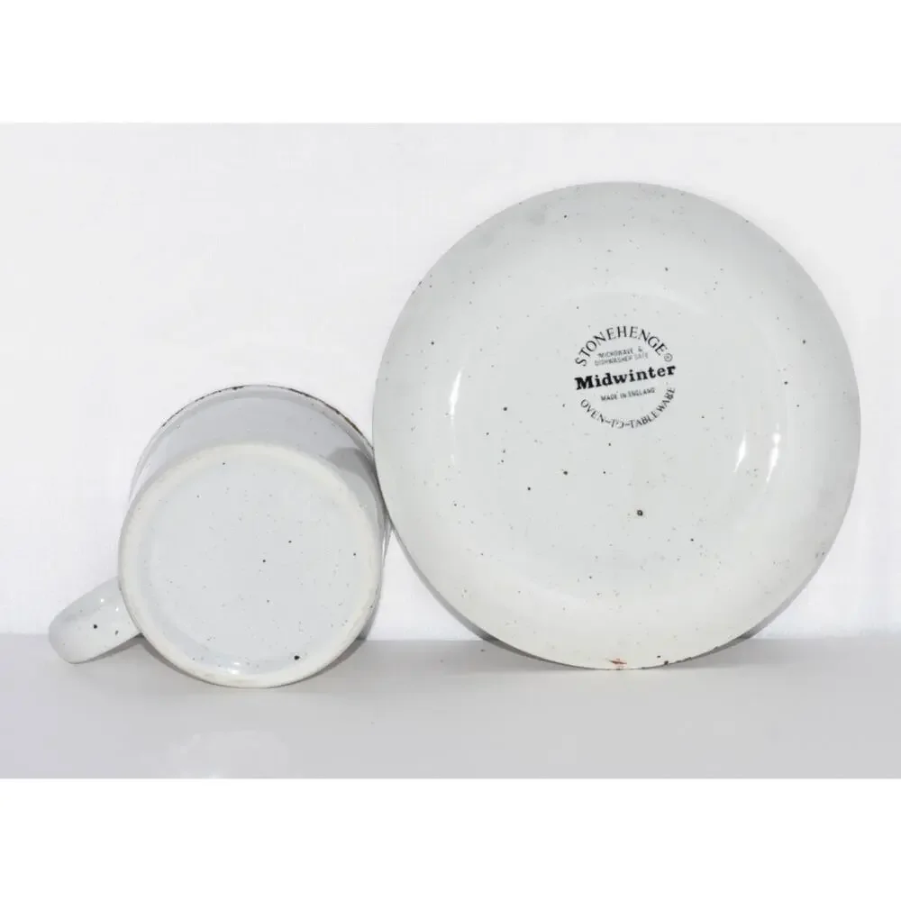 STONEHENGE Midwinter Creation Dinner Plate Desert Plate Bowl Mug/Saucer 5pc MCM